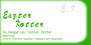 eszter kotter business card